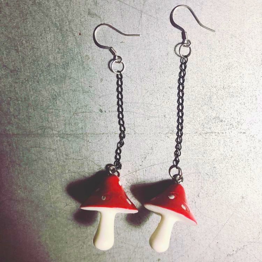 Mushroom earrings